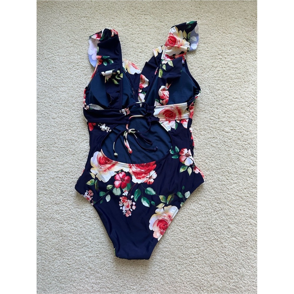 Tropical Coastal Floral Swimsuit Bundle Large One Pieces - Picture 6 of 10